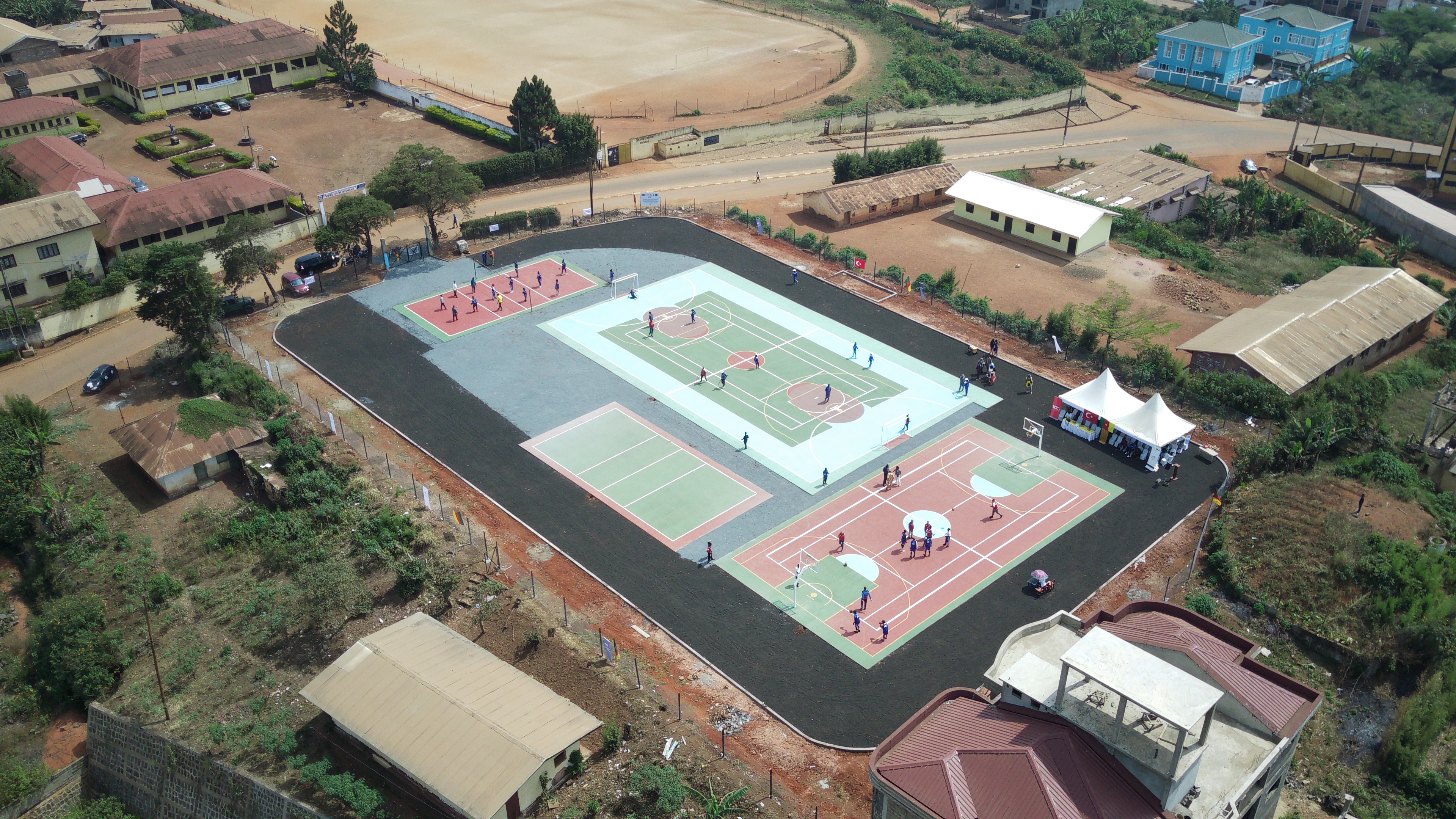 TİKA inaugurates 100th Year Türkiye-Cameroon Multi-Purpose Sports Field