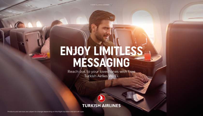 Turkish Airlines to offer free and limitless messaging above clouds